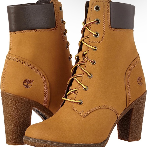 Timberland Women Glancy Ankle Bootie Lace Up Leather Color:Wheat Nubuck Size:5.5 - Picture 11 of 11